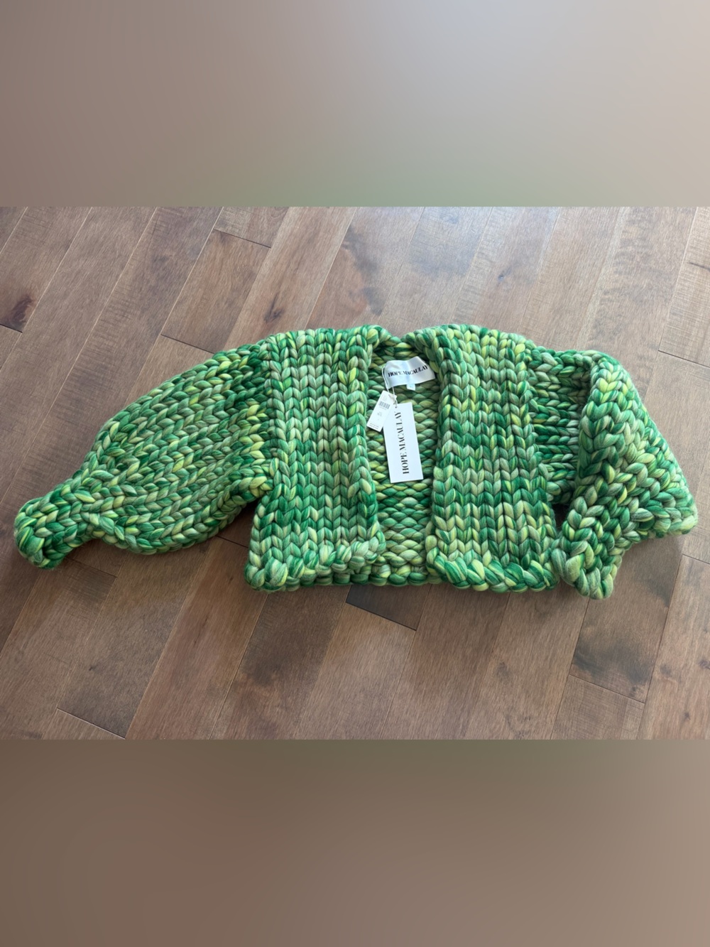 Hope Macaulay Colossal Wool Cardigan. Green - M/L chunky - Picture 5 of 9